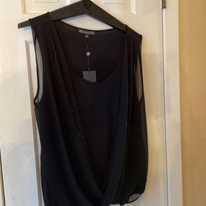 Adrianna papell black blouse